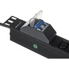 QOLTEC 53999 Apsauga nuo viršįtampių CB, skirta RACK 19 1U 10A PDU 8xIEC C13 2m