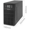 QOLTEC 52282 Nepertraukiamo maitinimo šaltinis UPS / 3kVA / 3000W / Galios koeficientas 1.0 / LCD / EPO / USB / Prisijungęs