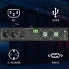 QOLTEC 52287 nepertraukiamo maitinimo šaltinis, skirtas RACK / 3kVA / 3000W / Galios koeficientas 1,0 / LCD / EPO / USB / On line