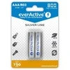 Įkraunamos baterijos „everActive Ni-MH R03 AAA“ 800 mAh „Sidabrinis Line“ - 2 vnt.