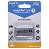 everActive Sidabrinis linija paruošta naudojimui 9V 250mAh akumuliatorius, 1 vnt.