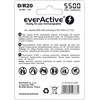 Akumuliatorius everActive R20 / D NiMH 1,2V 5500 mAh paruoštas naudoti 2B