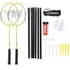 ALUMTEC 4466 BADMINTON ROCKET SET Geltonas 2PCS + SHUTTLECOCKS 3PCS + NET + LINE WISH
