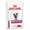 ROYAL CANIN Vet Renal Feline su jautiena Šlapias kačių maistas Gabaliukai padaže Vištiena, kiauliena, jautiena 12x85 g