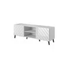 Cama Meble Televizoriaus Spintelė - Abeto 150x42x52 Balta Blizgi