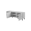 Cama Meble Televizoriaus Spintelė - Abeto 150x42x52 Balta Blizgi