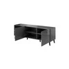 Cama Meble Saugojimo Spinta - Abeto 150x42x52 Grafitas/Blizgus