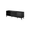 Cama Meble Baldų Spinta - Abeto 150x42x52 Juoda Blizgi