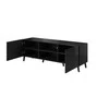 Cama Meble Baldų Spinta - Abeto 150x42x52 Juoda Blizgi