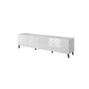 Cama Meble Televizoriaus Spintelė - Abeto 200x42x52 Blizgus Baltas