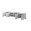 Cama Meble Televizoriaus Spintelė - Abeto 200x42x52 Blizgus Baltas