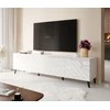 Cama Meble Televizoriaus Spintelė - Abeto 200x42x52 Blizgus Baltas