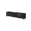 Cama Meble Saugojimo Spinta - Abeto 200x42x52 Juoda Blizgi