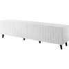 Laikiklis Cama Meble TV Spintelė - BARI 200x42x52 Moderni Balta Matinė 4 Durys