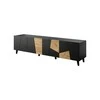 Laikiklis Cama Meble TV Spintelė - Etna 200x42x52, Juoda, Ąžuolas