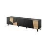 Laikiklis Cama Meble TV Spintelė - Etna 200x42x52, Juoda, Ąžuolas