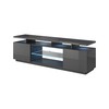 Cama Meble TV Spintelė - RTV Eva Korpusas 180x40x56 Grafito Spalvos/ Blizgus