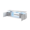 TV staliukas Cama Meble Televizorius - Eva 180x40x56 Balta Blizgi