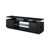 TV staliukas Cama Meble Televizorius - RTV Eva 180x40x56 Juoda Blizgi