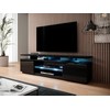 TV staliukas Cama Meble Televizorius - RTV Eva 180x40x56 Juoda Blizgi