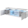 TV staliukas Cama Meble Televizorius - RTV Eva 180x40x56 Juoda Blizgi