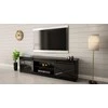 Laikiklis Cama Meble TV Spintelė - Granero 200x56,7x35 Juoda Blizgi