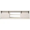 Laikiklis Cama Meble TV Spintelė - Granero 200x56,7x35 Balta/Blizgi Balta