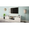 Laikiklis Cama Meble TV Spintelė - Granero 200x56,7x35 Balta/Blizgi Balta
