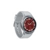 Išmanusis laikrodis Samsung Galaxy Watch 6 Classic LTE, 43 mm, Sidabrinės spalvos korpusas su pilkos spalvos dirželiu