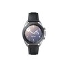 Išmanusis laikrodis Samsung Galaxy Watch3 (41 mm), Sidabrinės spalvos korpusas su juodos spalvos odiniu dirželiu