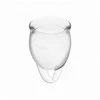 Satisfyer MAIŠELIO MAIŠELIS Jauskitės patikimas rinkinys menstruacijų puodeliai 15ml + 20ml Skaidrios