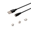 Kompiuterio laidas Savio CL-152, USB-C/Micro USB/Lightning, 1 m
