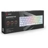 Mėlyna Klaviatūra žaidimams Savio Whiteout X2 Outemu Mėlyna su laidu mechaninė su pašvietimu balta