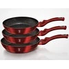 3 GRANITINĖS KELIŲ RINKINYS 20/24/28CM BERLINGER HAUS METALLIC BURGUNDY LINE BH-1288-NF
