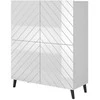 Cama Meble Knygų Lentyna - Abeto 100,5 X 40 X 121,5, Balta Blizgi