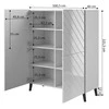 Cama Meble Knygų Lentyna - Abeto 100,5 X 40 X 121,5, Balta Blizgi