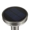 Lubinis šviestuvas Saulės LED lempa su Maclean jutikliu, matinis chromas, IP44, 3 apšvietimo režimai, Li-ion 18650 bater