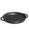 STAUB Apvali ketaus kepsninė su dviem rankenomis, 30 cm, juoda