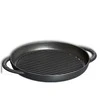 STAUB Apvali ketaus kepsninė su dviem rankenomis, 30 cm, juoda