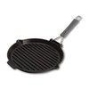 STAUB Apvali ketaus grilio keptuvė 27 cm, juoda