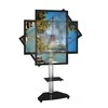 Techly grindų stovas su lentyna vežimėliu TV LCD/LED/Plasma 37-70" sidabro
