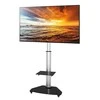 Techly grindų stovas su lentyna vežimėliu TV LCD/LED/Plasma 37-70" sidabro