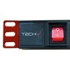Techly I-CASE STRIP-81UD maitinimo paskirstymo įrenginys 1U Aliuminis, Juoda 8 AC išvestis(ys / čių)