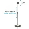Techly ICA-TR10 reklaminio ekrano laikiklis 68,6 cm (27") Sidabras