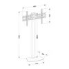 Laikiklis TECHLY 104462 Techly Floor stovas televizoriui LCD/LED/Plasma 32-55 40kg VESA reguliuojamas