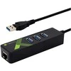 Techly 105803 Karta jungiama į tinklą / adapter USB-A 3.0 Gigabit Ethernet RJ45, hub 3x USB