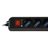 Techly IUPS-PCP-6V elektros tinklo ilgintuvas 1,5 m 6 AC išvestis(ys / čių) Juoda