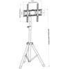 TECHLY 108002 Techly Fixed universalus trikojo laikiklis televizoriui LCD/LED/Plasma 17-60 35kg VESA tilt