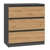 Top E Shop Komoda - Topeshop M3 Antracitas/Amatininkas