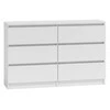Top E Shop Komoda - Topeshop M6 120 BIEL Balta 2x3